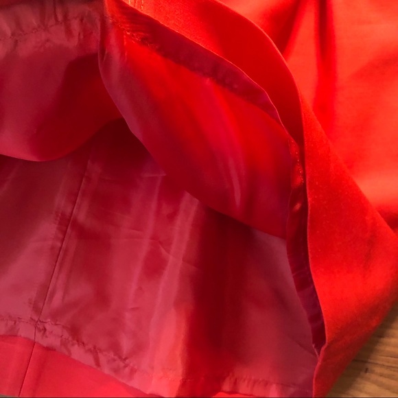 J. Crew Allie Dress w/POCKETS in Red/Orange Dress - Picture 6 of 8